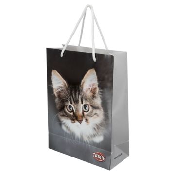 TRIXIE JUNIOR DRAAGTAS PAPIER MET FOTOPRINT HOND / KAT 31X23X10 CM 10 ST