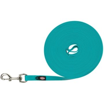 TRIXIE HONDENRIEM EASY LIFE SLEEPLIJN OCEAAN BLAUW / TURQUOISE 10 MTRX1,7 CM