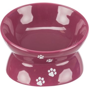 TRIXIE VOERBAK / WATERBAK VERHOOGD BORDEAUX / BES 13 CM 4 ST