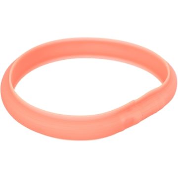 TRIXIE FLASH LICHTBAND USB SILICONE KORAAL L-XL 70 CM 3 MM 2 ST