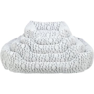 TRIXIE HONDENMAND MILA HOEKIG PLUCHE WIT / GRIJS 80X60 CM