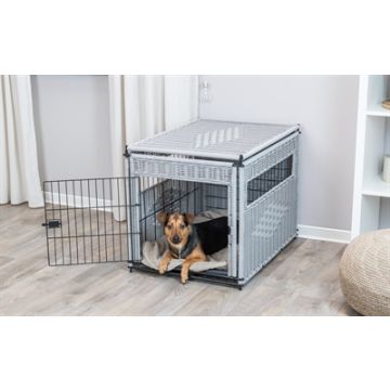 TRIXIE BENCH HOMEKENNEL POLYROTAN LICHTGRIJS 58X77X60 CM