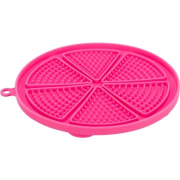 TRIXIE LICK'N'SNACK MAT MET ZUIGNAPPEN SILICONEN ROZE 18 CM