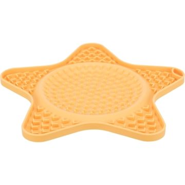 TRIXIE LICK'N'SNACK MAT STER SILICONEN GEEL 23,5 CM