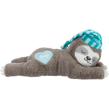 TRIXIE PLUCHE LUIAARD GRIJS MET HEARTBEAT VOOR PUPPY 34 CM