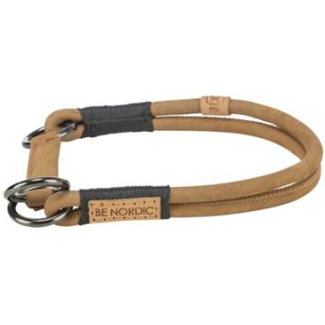 TRIXIE BE NORDIC HALSBAND HOND HALF-SLIP LEER BRUIN 55X1 CM