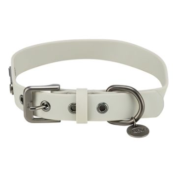 TRIXIE HALSBAND HOND CITYSTYLE PVC LICHTGRIJS 25-32X2 CM