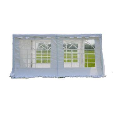 Partytent zijwand PE met ramen – 4 meter