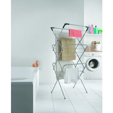 Tomado Metaltex Concerto Droogrek 14 meter Zilver met Haakjes voor kledinghangers