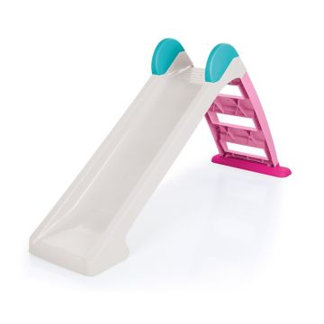 Dolu Glijbaan 72x133x45 cm Wit/Roze/Blauw