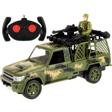 Army Auto Jeep Militair met Soldaat RC