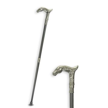 AN ALUMINIUM WALKING STICK