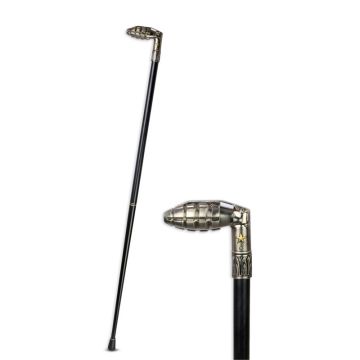 AN ALUMINIUM WALKING STICK