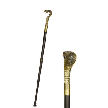 AN ALUMINIUM WALKING STICK