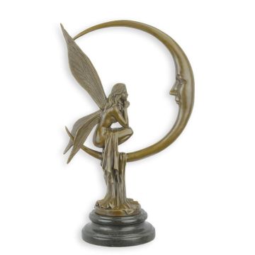 A BRONZE SCULPTURE OF THE MOON FAIRY