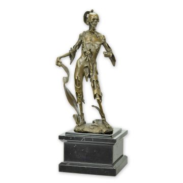 A BRONZE SCULPTURE OF MEMENTO MORI
