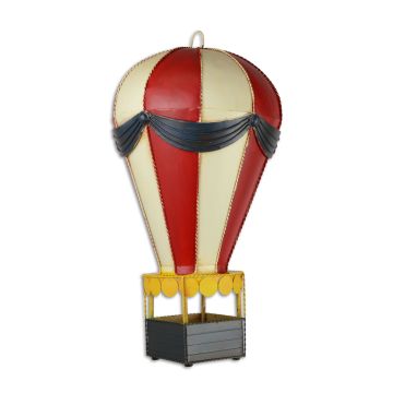 A TIN MODEL OF A HOT AIR BALLOON