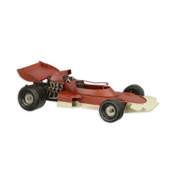 Blikken model van een rode Formule 1 Auto