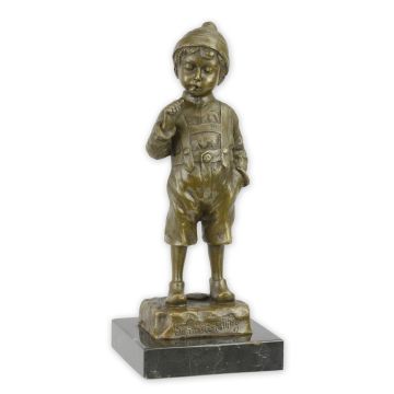 A BRONZE SCULPTURE OF THE SMOKER