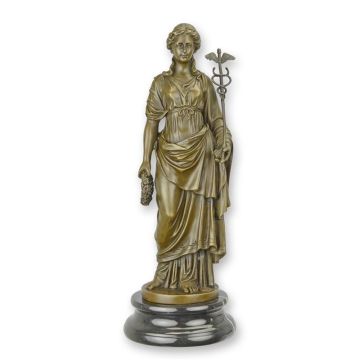 A BRONZE SCULPTURE OF ATHENA