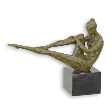 A MODERNIST BRONZE SCULPTURE OF A RECLINING FEMALE NUDE
