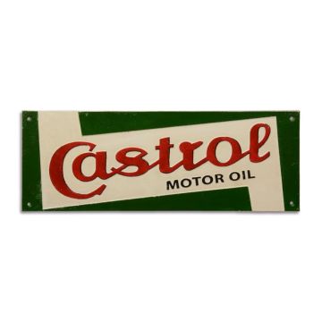 A CAST IRON CASTROL PLAQUE