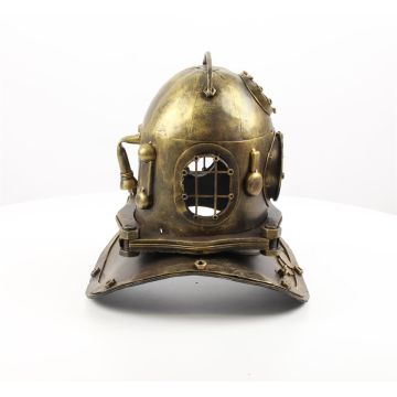 EEN BLIKKEN MODEL VAN EEN DUIKHELM