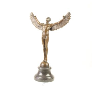 A BRONZE SCULPTURE OF ICARUS