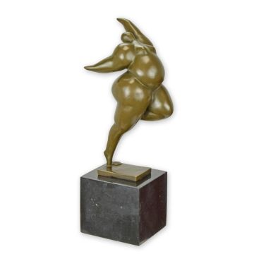 A MODERNIST BRONZE SCULPTURE OF A FEMALE NUDE