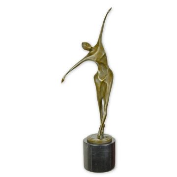 A MODERNIST BRONZE SCULPTURE OF A DANCING MAN