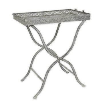 A FOLDABLE IRON COFFEE TABLE