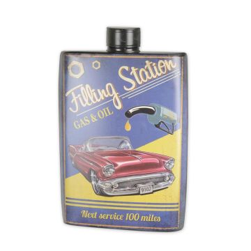 Blikken olieblik met reliëf - gas en olie