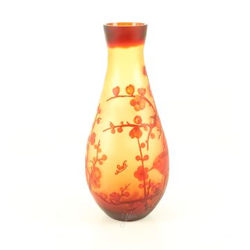 A CAMEO GLASS VASE 'CHERRY BLOSSOM'