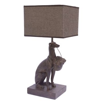 A RESIN WHIPPET LAMP