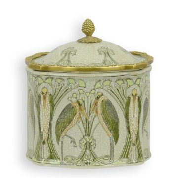 A BRONZE MOUNTED PORCELAIN BOX