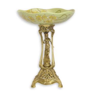 A BRONZE MOUNTED PORCELAIN CENTERPIECE