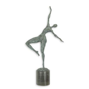 A BRONZE SCULPTURE NUDE GREEN FINSIH
