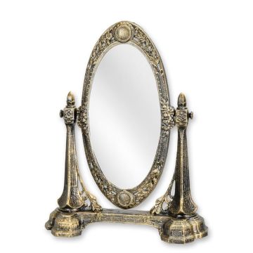 A CAST IRON DRESSING MIRROR