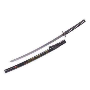 A BLACK HANDLED KATANA