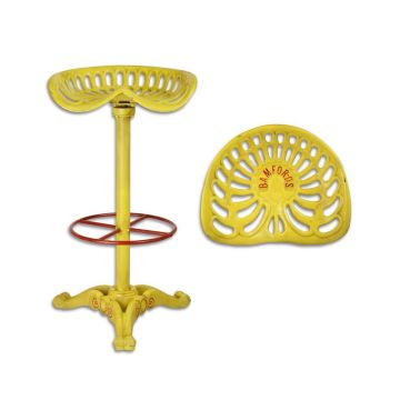 GIETIJZEREN BARKRUK, GEEL EN ROOD