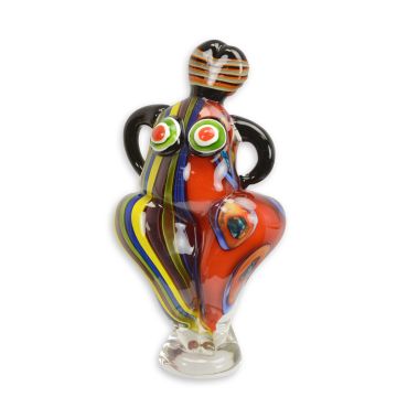 Glazen beeldje van vrouwelijke danseres