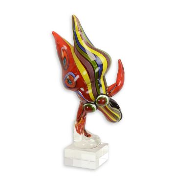A MURANO STYLE GLASS FIGURINE OF FEMALE DANCER