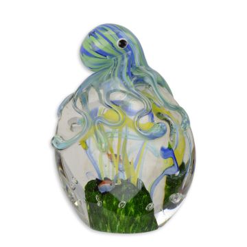 A MURANO STYLE GLASS FIGURINE OF AN OCTOPUSSY