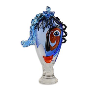 MURANO STIJL ABSTRACT GLAZEN BEELDJE VAN EEN DAMESHOOFD