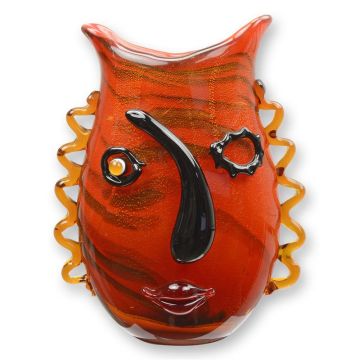 A MURANO STYLE ABSTRACT GLASS VASE