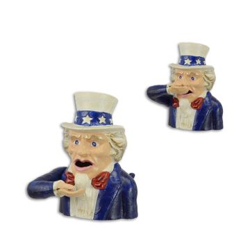A CAST IRON UNCLE SAM MECHANICAL BANK