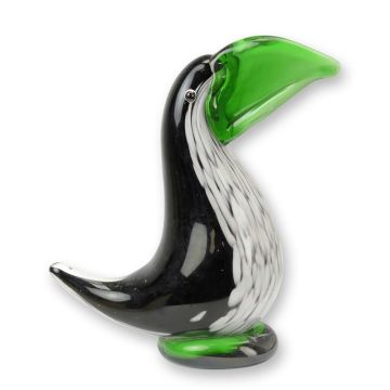 A MURANO STYLE GLASS FIGURINE OF A TOUCAN