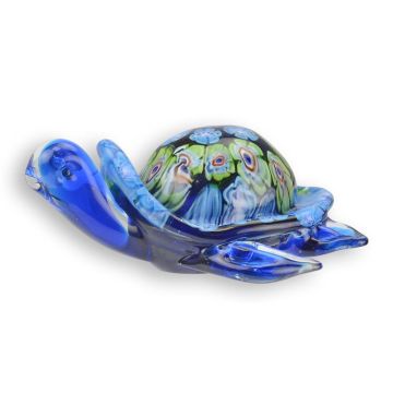 A MURANO STYLE GLASS FIGURINE OF A TURTLE