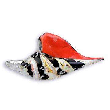 A MURANO STYLE GLASS CONCH SHELL