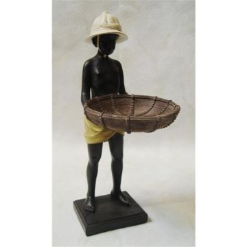 A RESIN FIGURAL CARD-STAND